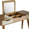 Blush Pink Dressing Table with Foldable Mirror Sleeping Artisan Furniture 
