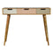 Blush Pink Dressing Table with Foldable Mirror Sleeping Artisan Furniture 