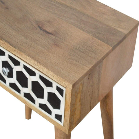 Bone Inlay Bedside Sleeping Artisan Furniture 