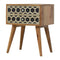Bone Inlay Bedside with 2 Drawers Sleeping Artisan Furniture 