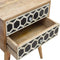 Bone Inlay Bedside with 2 Drawers Sleeping Artisan Furniture 