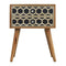 Bone Inlay Bedside with 2 Drawers Sleeping Artisan Furniture 