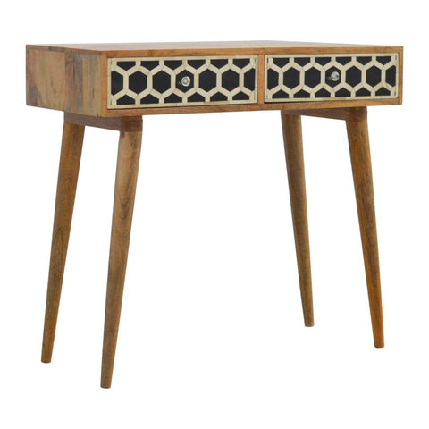 Bone Inlay Console Table Sleeping Artisan Furniture 