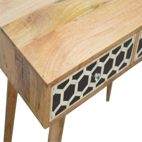 Bone Inlay Console Table Sleeping Artisan Furniture 