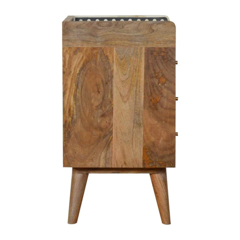 Bone Inlay Gallery Back Bedside Sleeping Artisan Furniture 