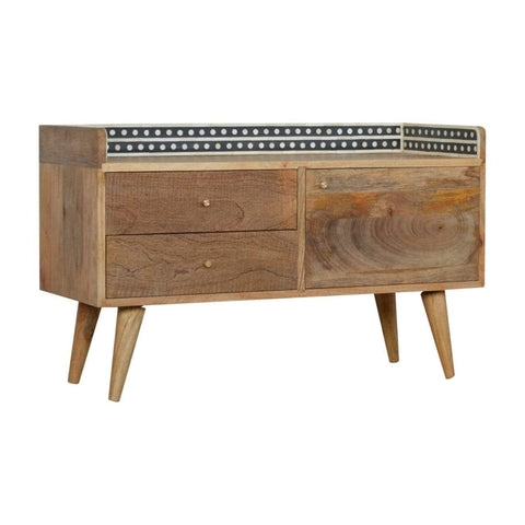 Bone Inlay Gallery Back Media Unit Living Artisan Furniture 