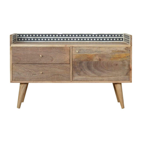 Bone Inlay Gallery Back Media Unit Living Artisan Furniture 