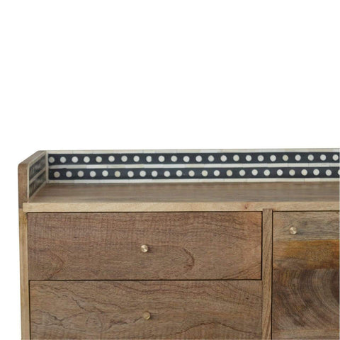 Bone Inlay Gallery Back Media Unit Living Artisan Furniture 