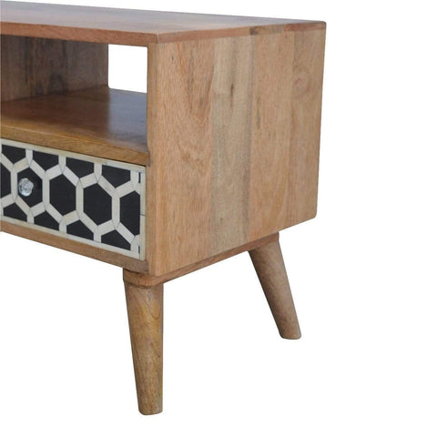 Bone Inlay Media Unit Living Artisan Furniture 