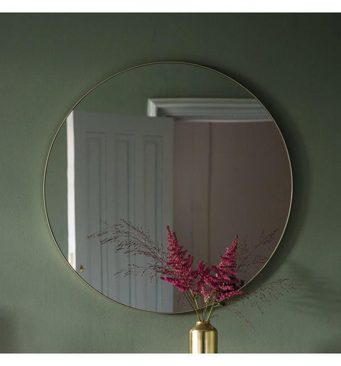 Bowie Round Mirror Champagne Living Regency Studio 