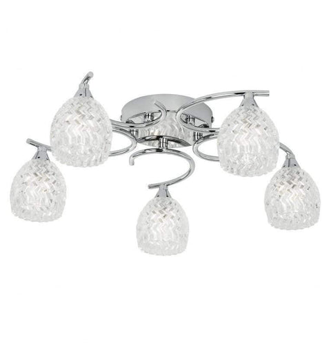 Boyer 5 Ceiling Lamp Chrome Lighting Regency Studio 