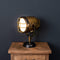 Brass And Black Industrial Spotlight Table Lamp Lighting Hill Interiors 