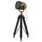 Brass And Black Industrial Spotlight Tripod Lamp Lighting Hill Interiors 