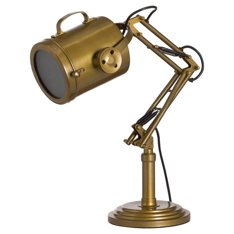 Brass Industrial Adjustable Spot Light Lamp Lighting Hill Interiors 