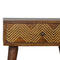 Brass Inlay Chevron Bedside Sleeping Artisan Furniture 
