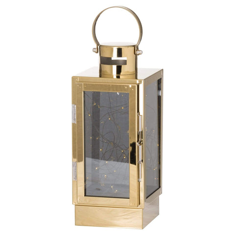 Brass Lantern With Led Micro Lights Accessories Hill Interiors 