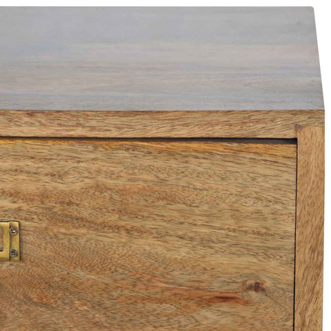 Brass Metal Slot Bedside Sleeping Artisan Furniture 