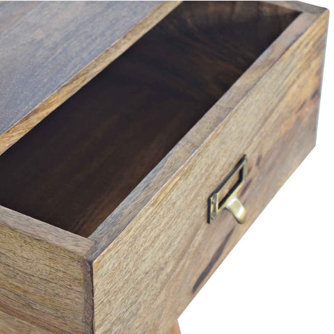 Brass Metal Slot Bedside Sleeping Artisan Furniture 