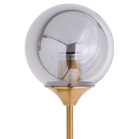 Brass Smoked Glass Globe Wall Pendant Lighting Hill Interiors 