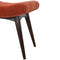 Brick Red Cotton Velvet Curved Bench Living Artisan Furniture 