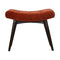 Brick Red Cotton Velvet Curved Bench Living Artisan Furniture 