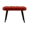 Brick Red Cotton Velvet Deep Button Bench Living Artisan Furniture 