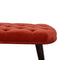 Brick Red Cotton Velvet Deep Button Bench Living Artisan Furniture 