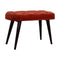 Brick Red Cotton Velvet Deep Button Bench Living Artisan Furniture 