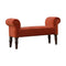 Brick Red Velvet Bench Living Artisan Furniture 