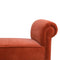 Brick Red Velvet Bench Living Artisan Furniture 