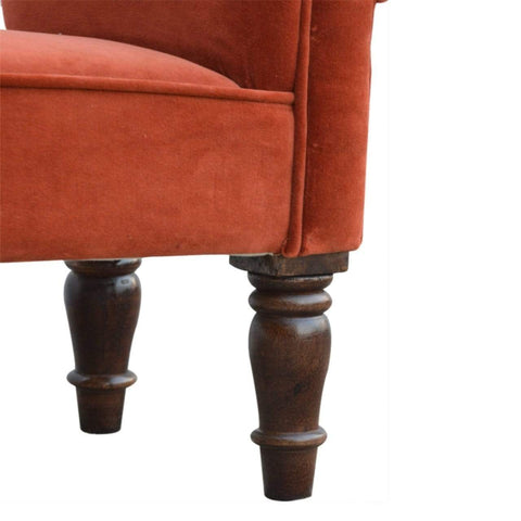 Brick Red Velvet Bench Living Artisan Furniture 