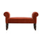 Brick Red Velvet Bench Living Artisan Furniture 