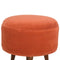 Brick Red Velvet Nordic Style Footstool Living Artisan Furniture 