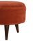 Brick Red Velvet Nordic Style Footstool Living Artisan Furniture 