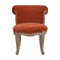 Brick Red Velvet Studded Chair Living Artisan Furniture 