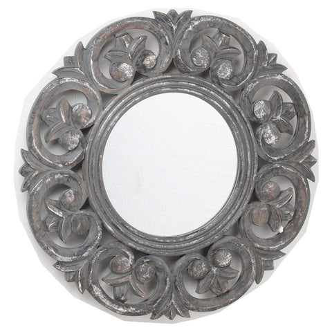 Brinley Antique Mettallic Circular Mirror Mirrors Hill Interiors 