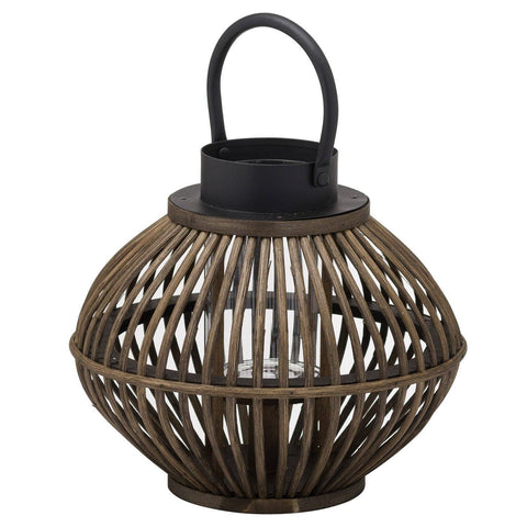 Brown Bamboo Style Large Lantern Accessories Hill Interiors 