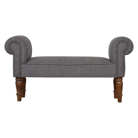 Brown Tweed Bedroom Bench Living Artisan Furniture 