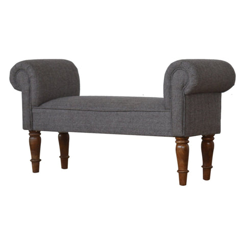 Brown Tweed Bedroom Bench Living Artisan Furniture 