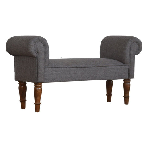 Brown Tweed Bedroom Bench Living Artisan Furniture 