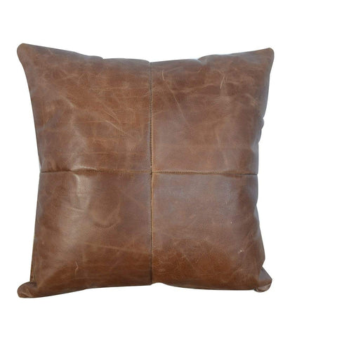 Buffalo Hide Leather Scatter Cushion Accessories Artisan Furniture 