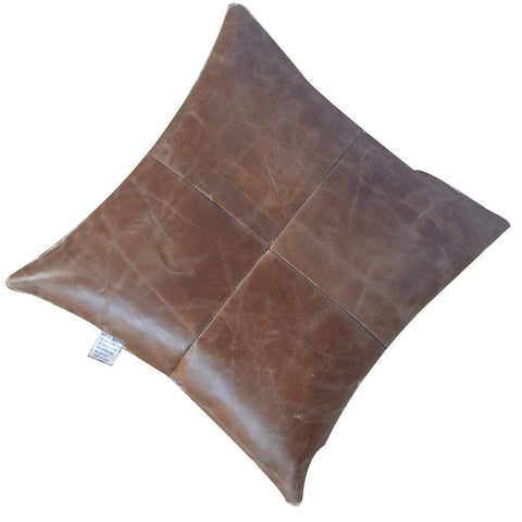 Buffalo Hide Leather Scatter Cushion Accessories Artisan Furniture 