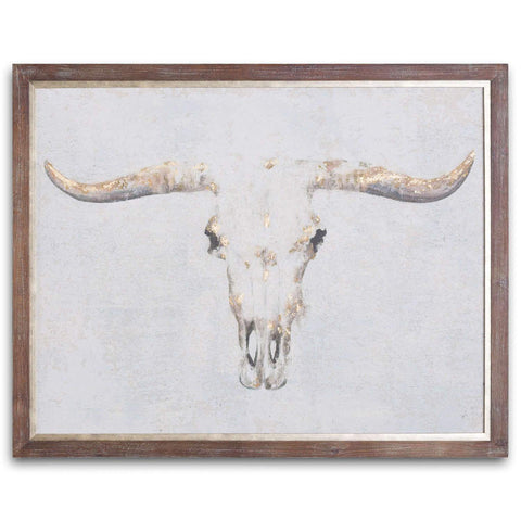 Bull On Cement Board With Frame Accessories Hill Interiors 