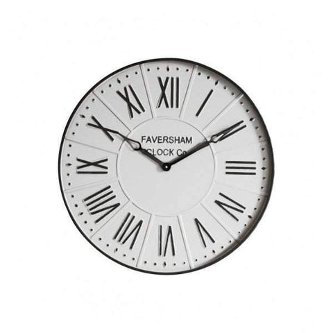 Burnett Clock White W600 x D50 x H600mm Accessories Regency Studio 