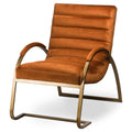 Burnt Orange And Brass Ribbed Ark Chair Living Hill Interiors 