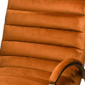 Burnt Orange And Brass Ribbed Ark Chair Living Hill Interiors 