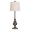 Calven Grey Base Table Lamp With Natural Shade Lighting Hill Interiors 