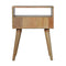 Capsule Carved Bedside with Open Slot Sleeping Artisan Furniture 