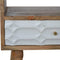 Capsule Carved Bedside with Open Slot Sleeping Artisan Furniture 