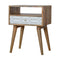 Capsule Carved Bedside with Open Slot Sleeping Artisan Furniture 